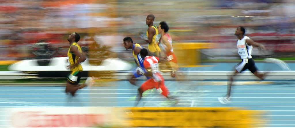Exceptional Jamaican sprinter Usain Bolt advocates journaling. Here he's seen winning the 100m heat of the 14th IAAF World Championships in Athletics in Moscow, Russia