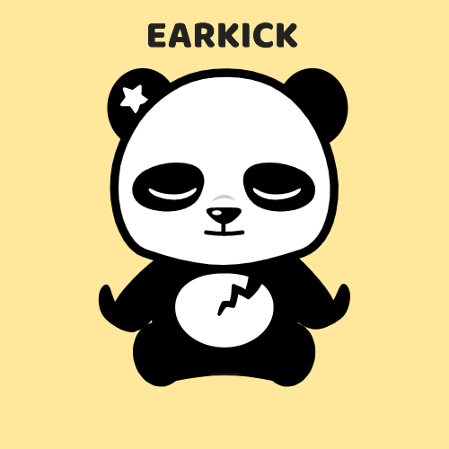 Calming unhealthy anxiety through breathing techniques: gif of Earkick Panda demonstrating the box breathing or square breathing technique
