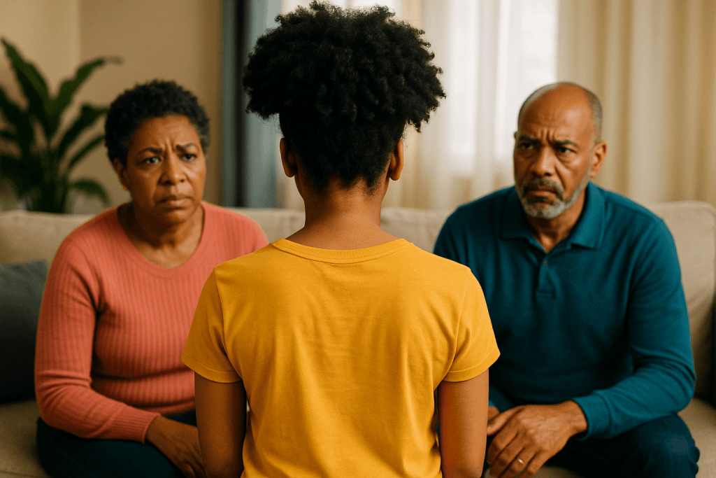 How to tell your parents you're pregnant when they won't be happy: Teenager confronting her worried parents