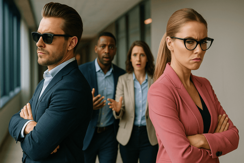 Mutual narcissism at work: colleagues caught in the middle of a feud between two egos