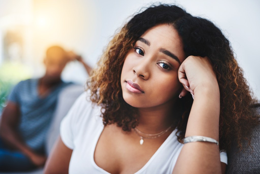 Intuition or anxiety?  Woman reflecting on how to deal with relationship issues