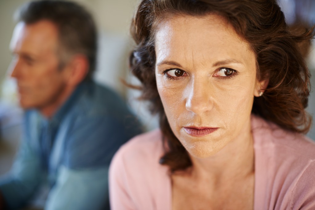 Emotional danger: closeup of woman senses something is off with her relationship