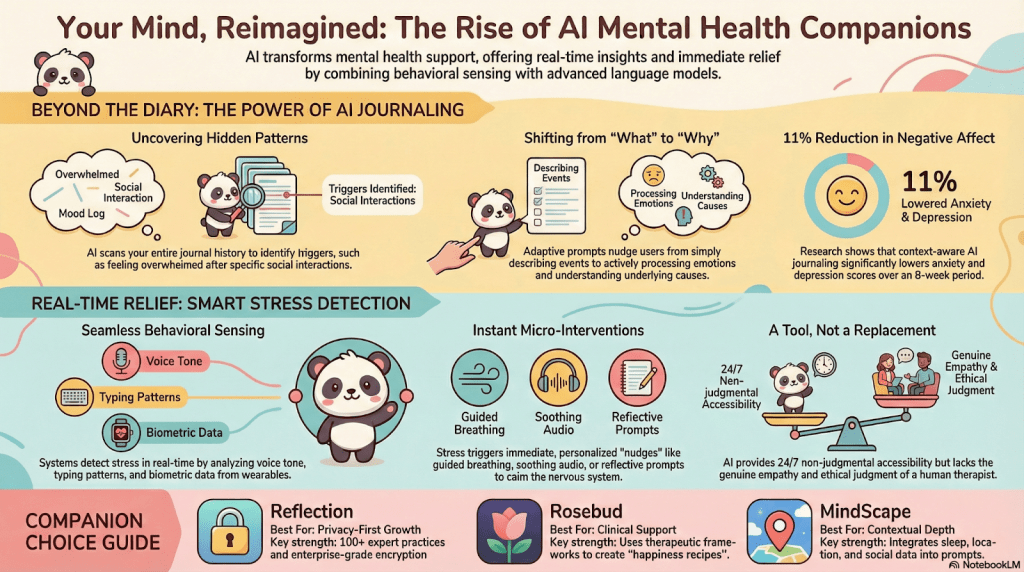 Visual of a mental wellness companion choice guide